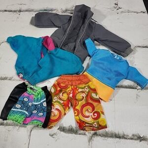 Vintage 90s Ken Boy Doll Clothes Lot Beach Surfer Shorts Jackets Flaw - Spots